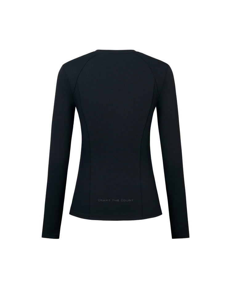 1912115-008 | WOMEN'S K-SWISS LOGO LONG SLEEVES T-SHIRT | BLACK