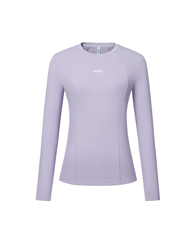 1912115-692 | WOMEN'S K-SWISS LOGO LONG SLEEVES T-SHIRT | PURPLE