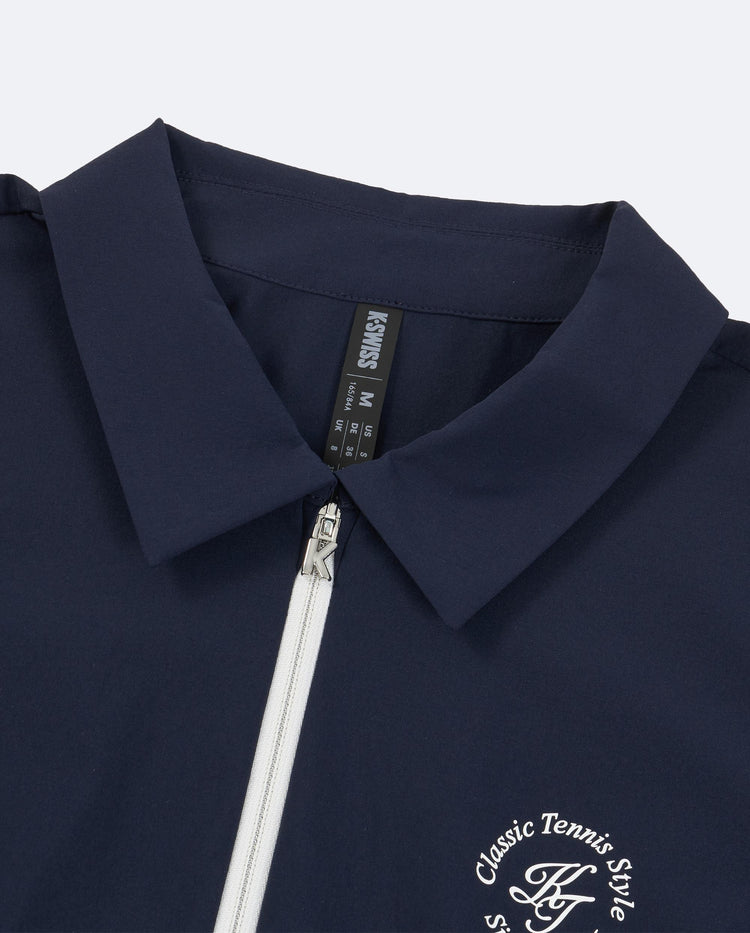 1912120-014 | WOMEN'S LOGO HALF-ZIP TENNIS POLO DRESS | NAVY
