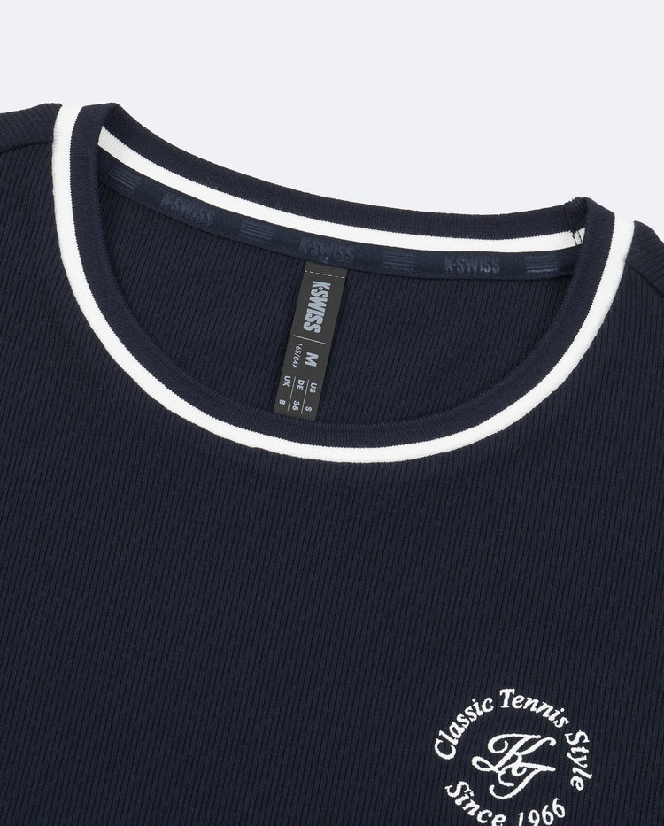 1912125-014 | WOMEN'S TENNIS CLUB LOGO SLIM FIT T-SHIRT | NAVY