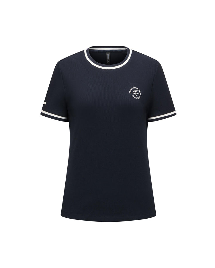 1912125-014 | WOMEN'S TENNIS CLUB LOGO SLIM FIT T-SHIRT | NAVY