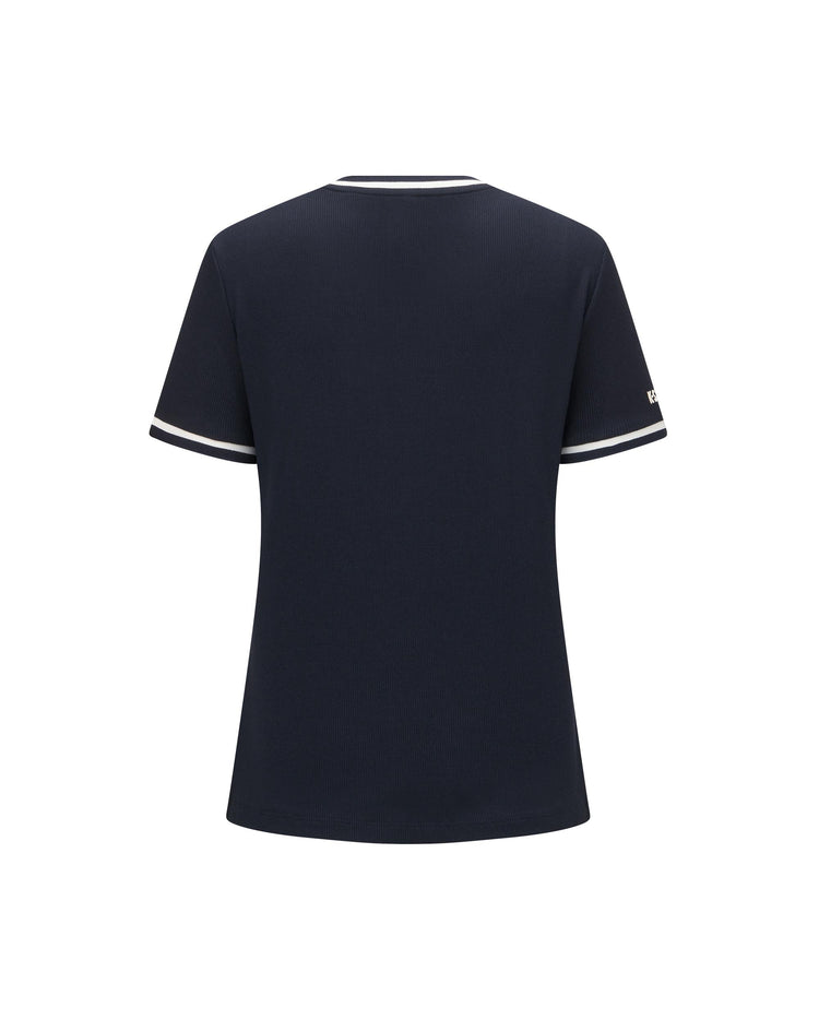 1912125-014 | WOMEN'S TENNIS CLUB LOGO SLIM FIT T-SHIRT | NAVY