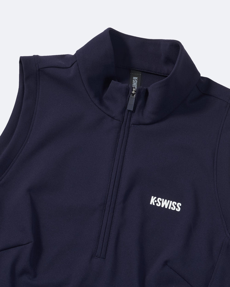 1912130-499 | WOMEN'S K-SWISS LOGO HALF-ZIP TENNIS DRESS | NVY01