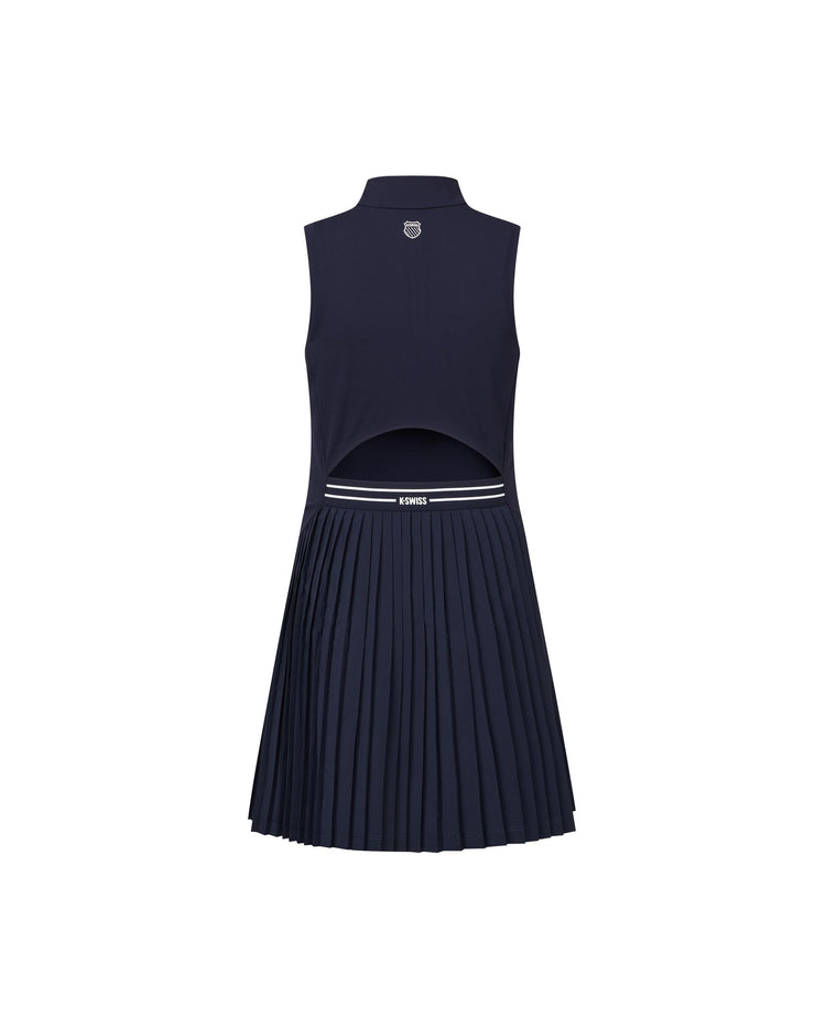 1912130-499 | WOMEN'S K-SWISS LOGO HALF-ZIP TENNIS DRESS | NVY01