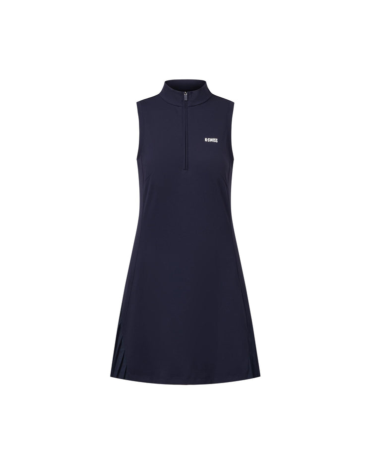 1912130-499 | WOMEN'S K-SWISS LOGO HALF-ZIP TENNIS DRESS | NVY01