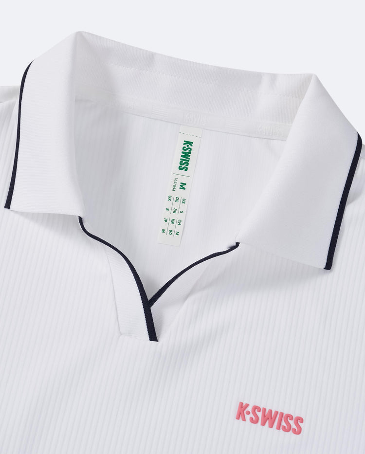 1912131-101 | WOMEN'S K-SWISS LOGO TENNIS POLO DRESS | WHITE