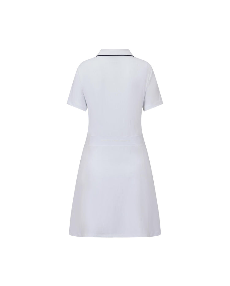 1912131-101 | WOMEN'S K-SWISS LOGO TENNIS POLO DRESS | WHITE