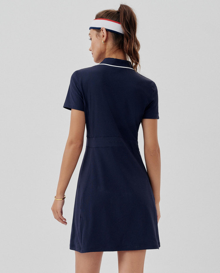 1912131-499 | WOMEN'S K-SWISS LOGO TENNIS POLO DRESS | NAVY