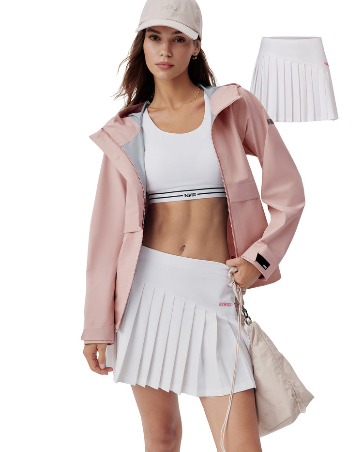 1912135-101 | WOMEN'S LOGO QUICK-DRY PLEATED TENNIS SKIRT | WHITE