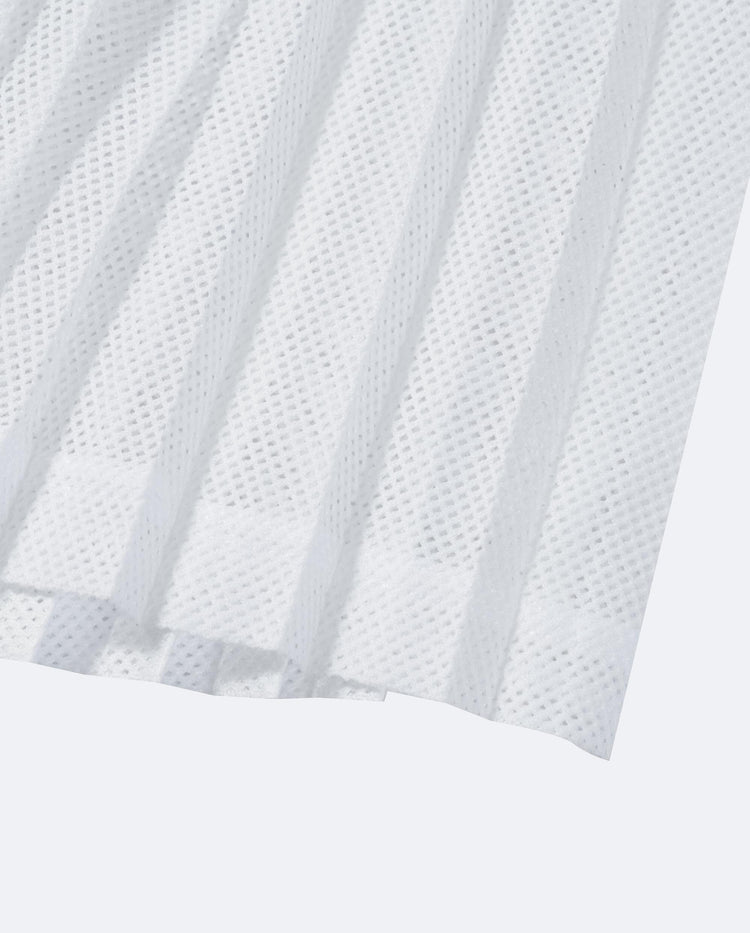 1912136-101 | WOMEN'S MESH PLEATED SKIRT | WHITE