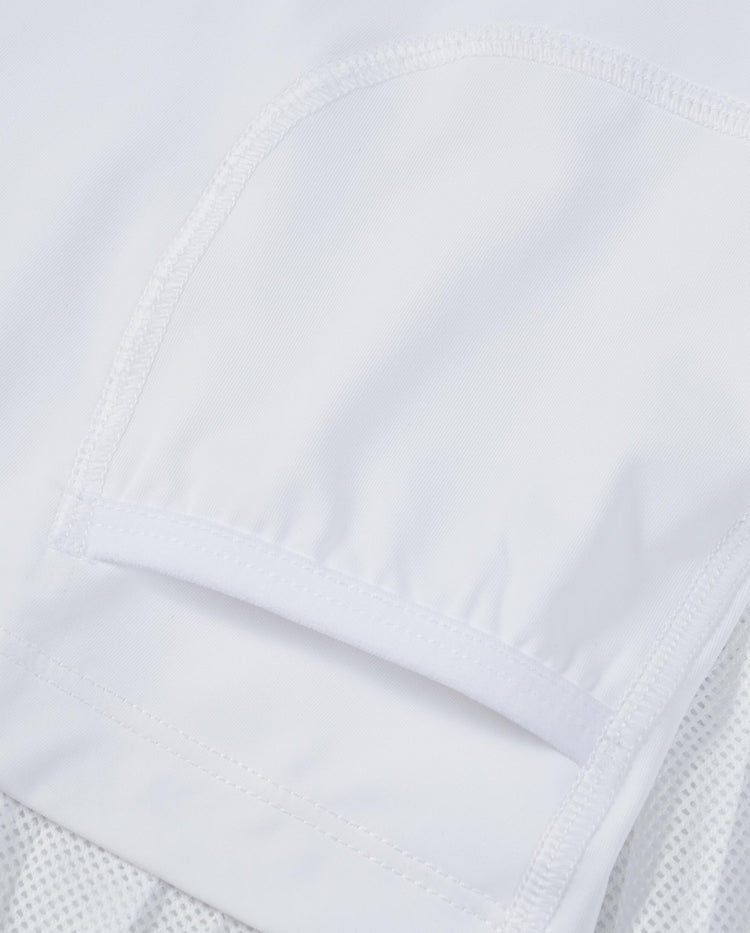 1912136-101 | WOMEN'S MESH PLEATED SKIRT | WHITE
