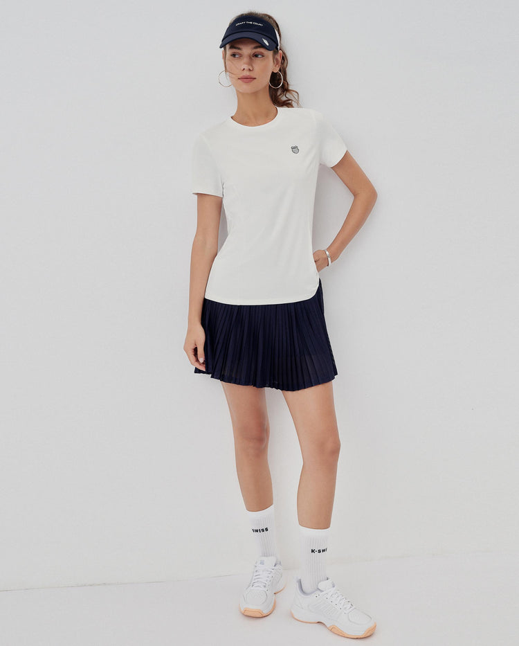 1912141-101 | WOMEN'S LOGO UPF50+ SWEAT ABSORB QUICK-DRY T-SHIRT | WHITE