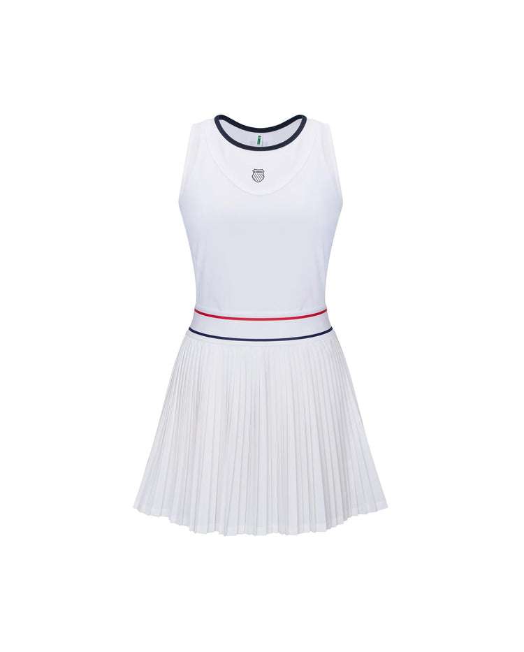 1913235-101 | WOMEN'S K-SWISS LOGO COOL-FEELING TENNIS DRESS | WHITE