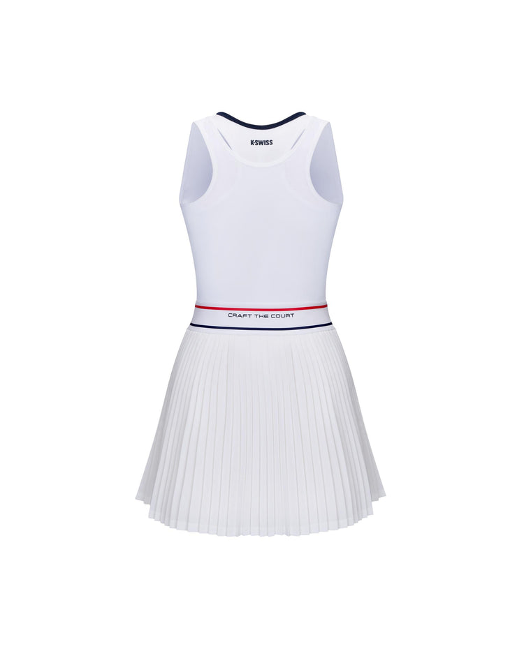 1913235-101 | WOMEN'S K-SWISS LOGO COOL-FEELING TENNIS DRESS | WHITE