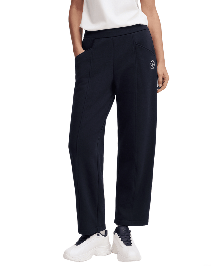 1913262-014 | WOMEN'S K-SWISS LOGO LOOSE FIT BARREL-LEG PANTS | NAVY
