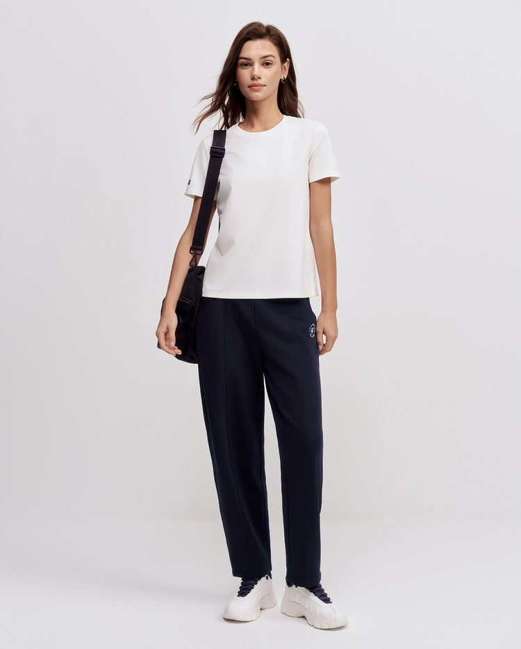 1913262-014 | WOMEN'S K-SWISS LOGO LOOSE FIT BARREL-LEG PANTS | NAVY