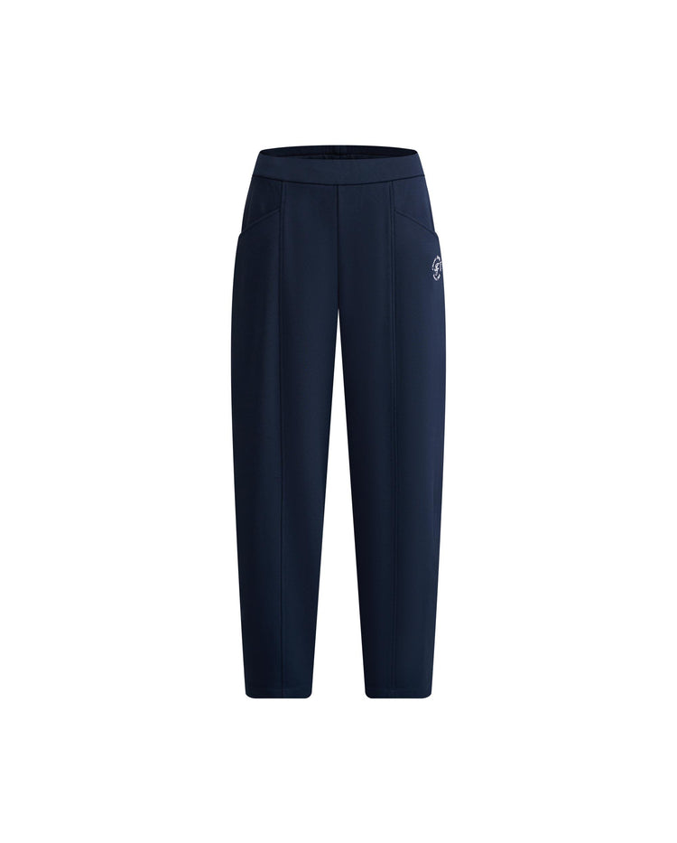 1913262-014 | WOMEN'S K-SWISS LOGO LOOSE FIT BARREL-LEG PANTS | NAVY