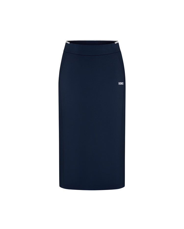 1913282-014 | WOMEN'S K-SWISS LOGO MIDI SKIRT | NAVY