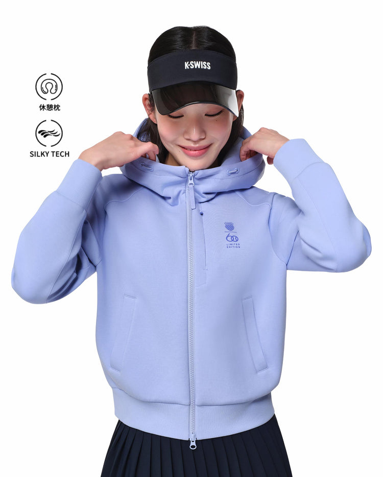 1913852-516 | WOMEN'S KUBE INFLATABLE NECK PILLOW HOODED JACKET | LAVENDER BLUE