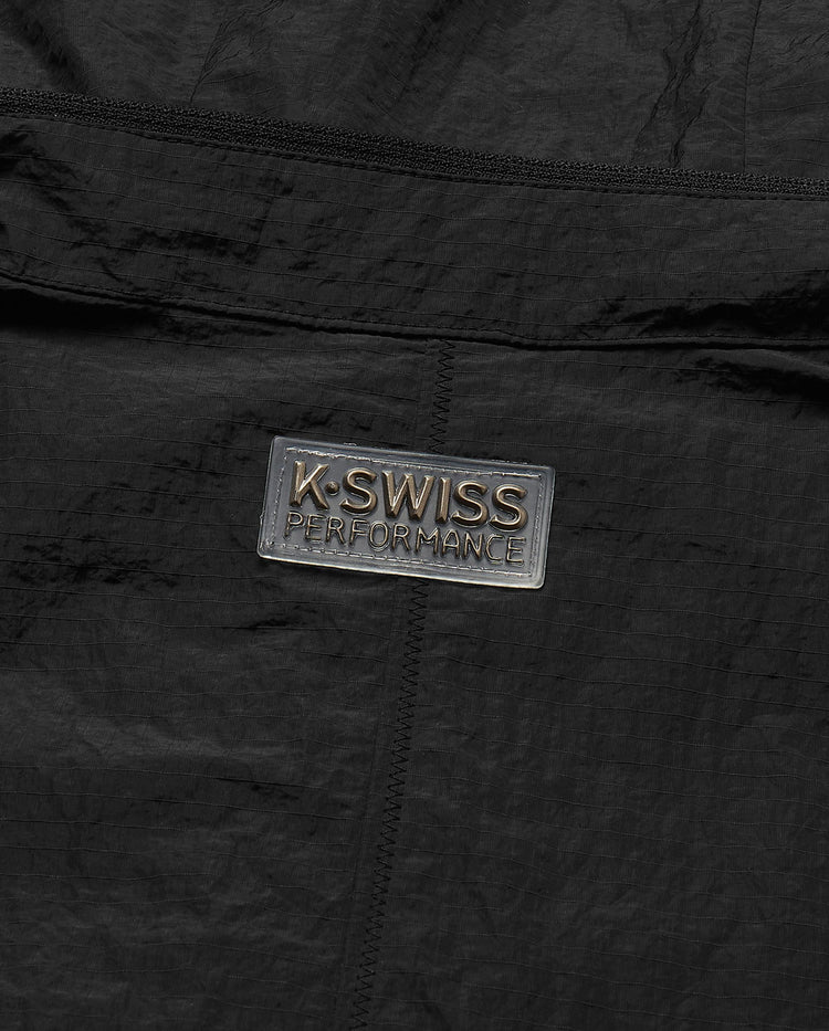 197149-008 | WOMEN'S K-SWISS LOGO LONG CUT HOODED JACKET | BLACK