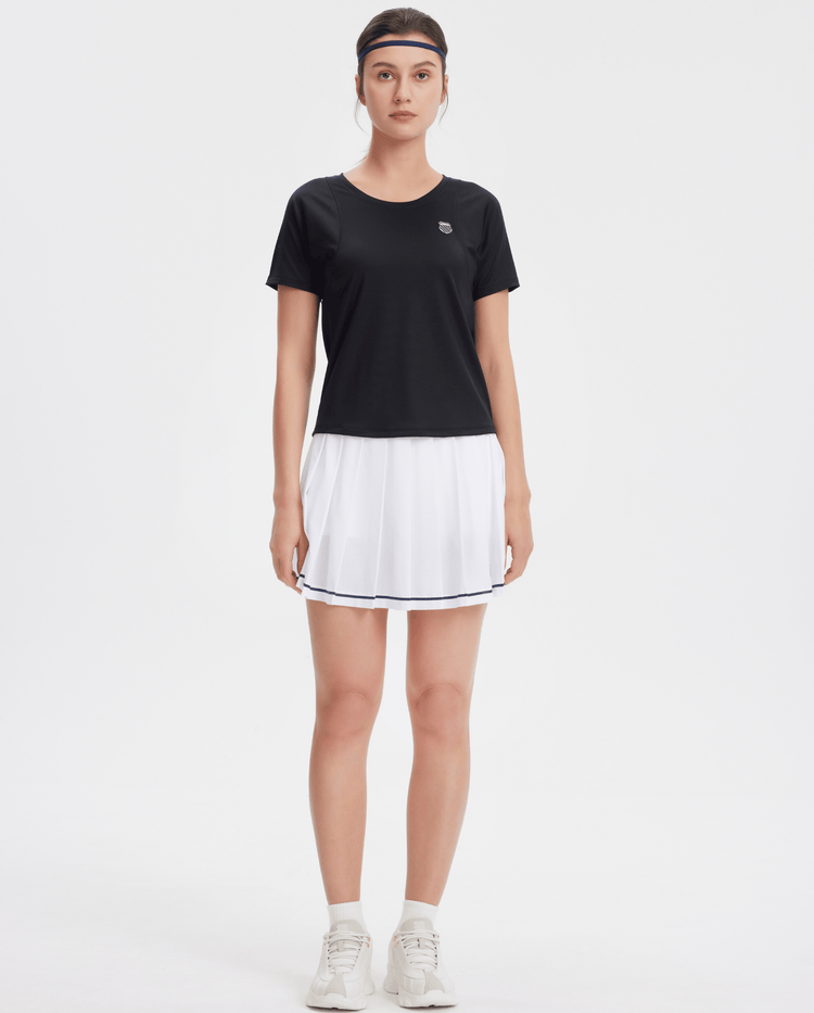 197207-008 | WOMEN'S K-SWISS LOGO SHORT SLEEVES T-SHIRT | BLACK