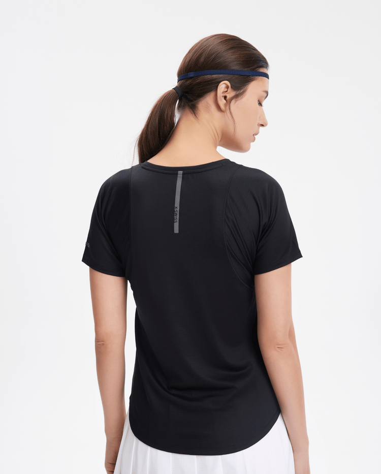 197207-008 | WOMEN'S K-SWISS LOGO SHORT SLEEVES T-SHIRT | BLACK