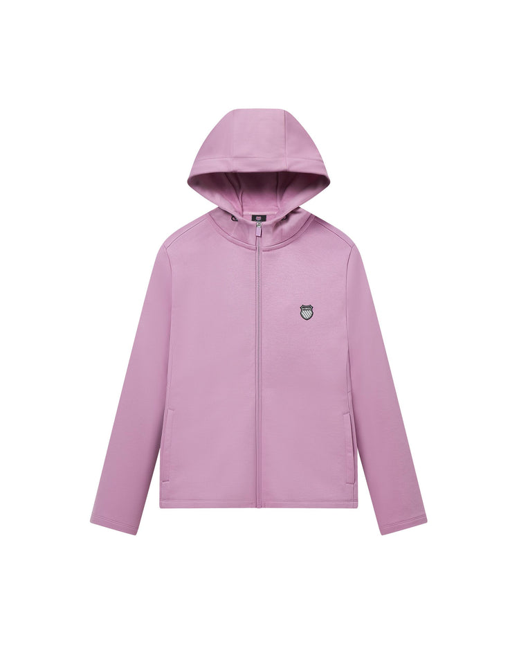 197641-550 | WOMEN'S K-SWISS LOGO HOODED JACKET | PURPLE/MISC