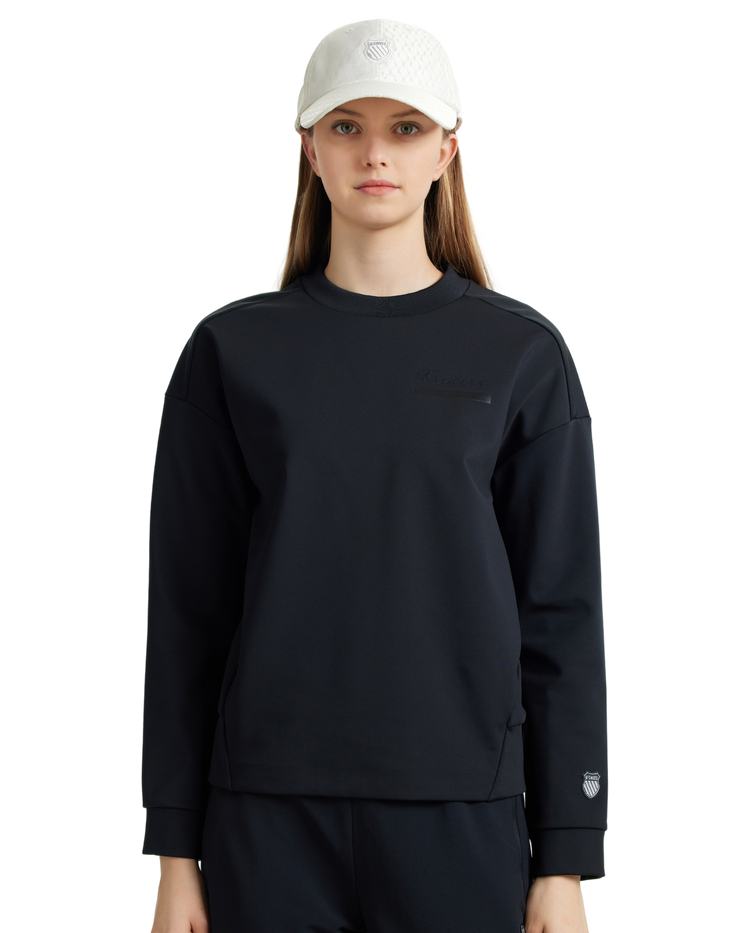 197643-008 | WOMEN'S K-SWISS LOGO SWEATSHIRT | BLACK