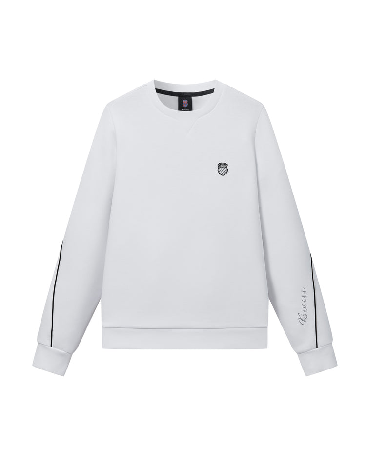 197645-100 | WOMEN'S K-SWISS LOGO STRIPED SWEATSHIRT | WHITE