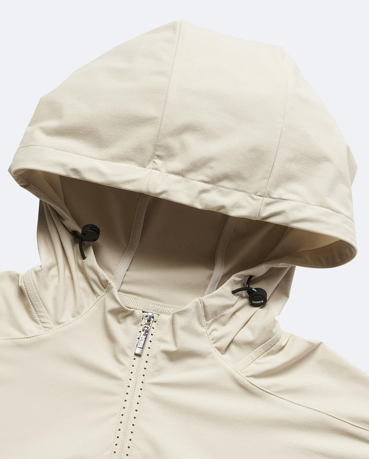 198087-903 | WOMEN'S K-SWISS LOGO LOOSE FIT HOODED JACKET | WHT/GREY