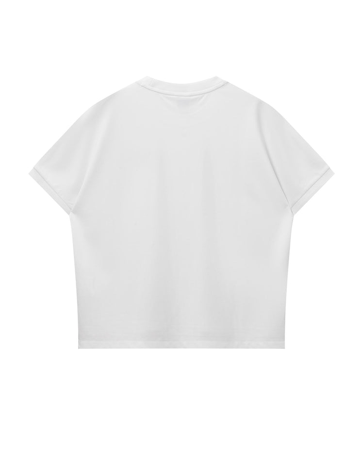 198424-101 | WOMEN'S EMBROIDERED K-SWISS LOGO LOOSE FIT T-SHIRT | WHITE/WHITE