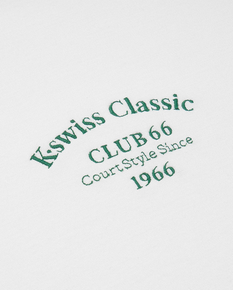 198424-101 | WOMEN'S EMBROIDERED K-SWISS LOGO LOOSE FIT T-SHIRT | WHITE/WHITE