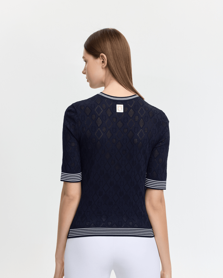 198425-495 | WOMEN'S ALL-OVER PRINTED T-SHIRT | BLUE/MISC