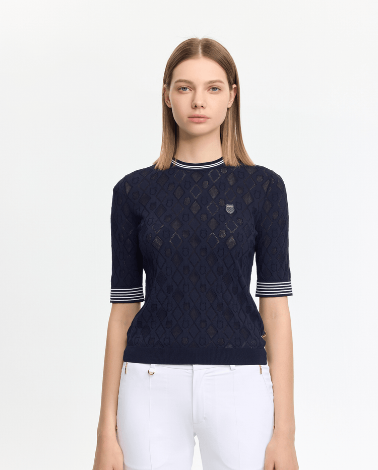 198425-495 | WOMEN'S ALL-OVER PRINTED T-SHIRT | BLUE/MISC