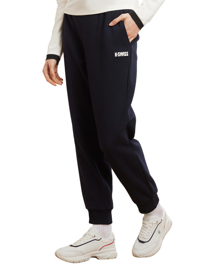 199899-495 | WOMEN'S K-SWISS LOGO COTTON JOGGER PANTS | BLUE/MISC