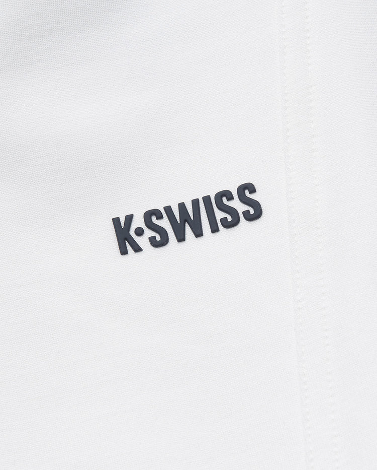 199925-115 | WOMEN'S K-SWISS LOGO HALF-ZIP CROPPED SWEATSHIRT | WHITE/SPECIAL