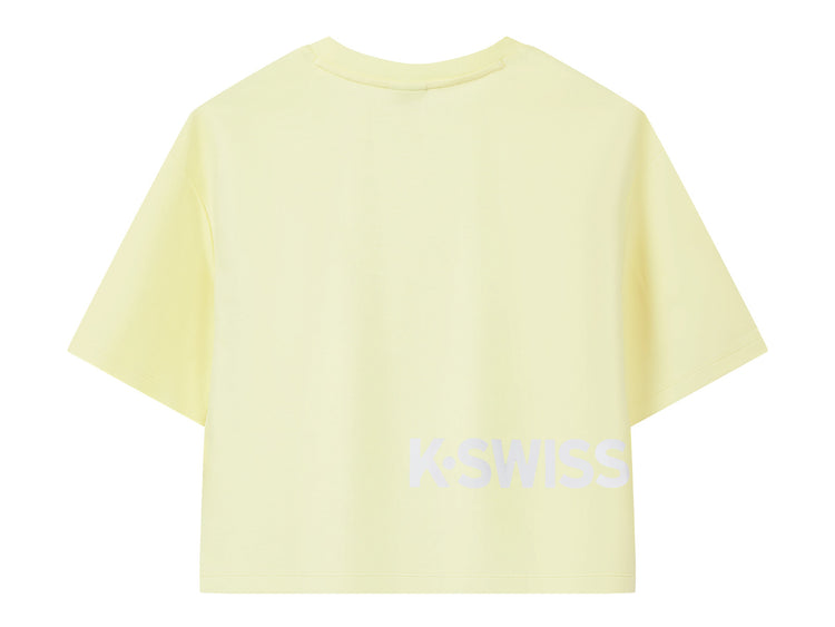 199941-138 | LOGO COLOR BLOCKS DROPPED SHOULDERS T-SHIRT | WHITE/YELLOW