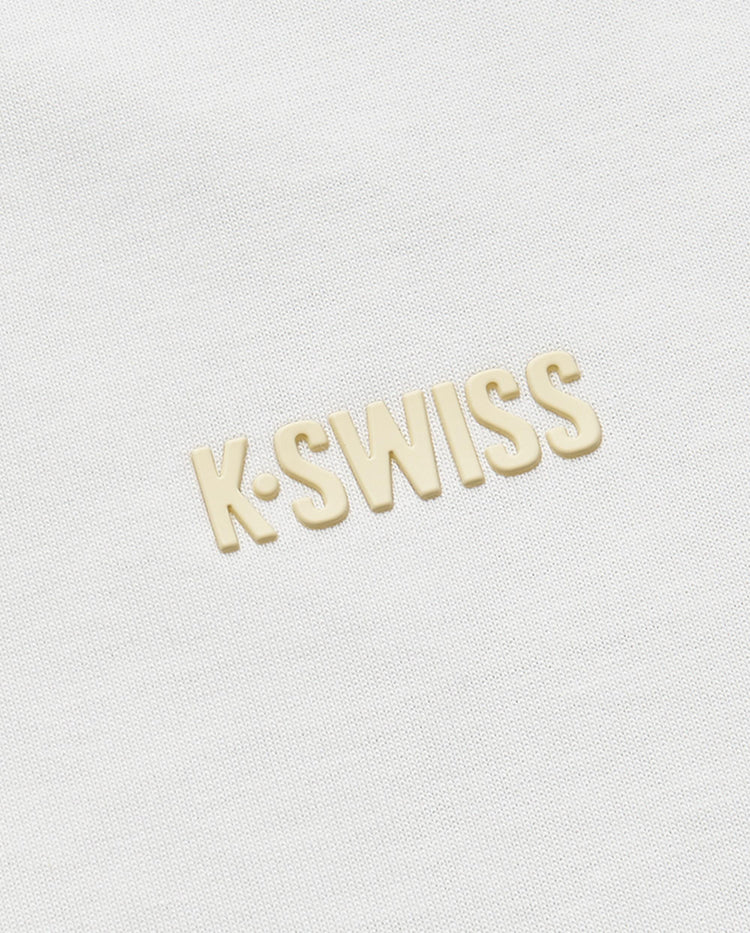 199941-163 | WOMEN'S K-SWISS LOGO COLOR BLOCKS T-SHIRT | WHITE/NAVY