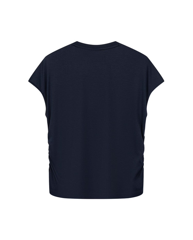 199946-495 | WOMEN'S LOGO SLIM FIT SLEEVELESS COTTON T-SHIRT | BLUE/MISC