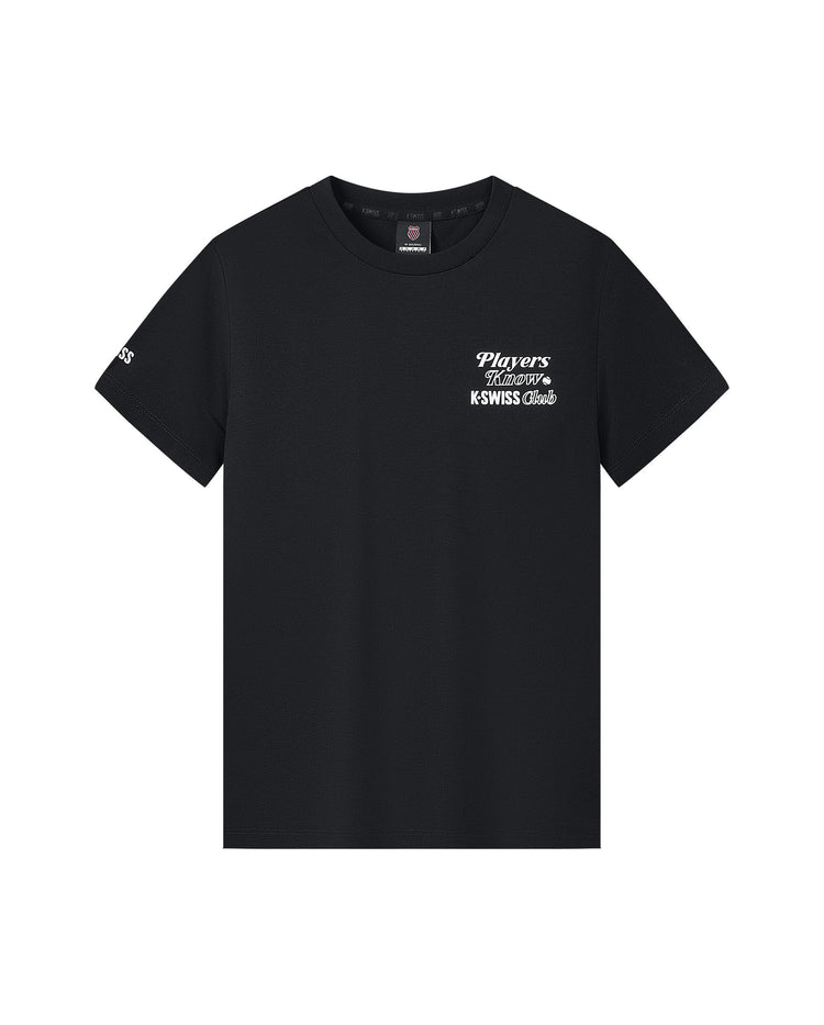 199955-008 | WOMEN'S K-SWISS CLUB LOGO T-SHIRT | BLACK