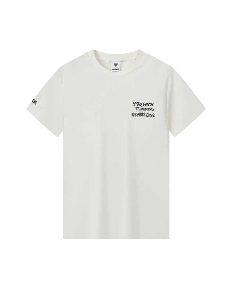 199955-115 | WOMEN'S K-SWISS CLUB LOGO T-SHIRT | WHITE/SPECIAL