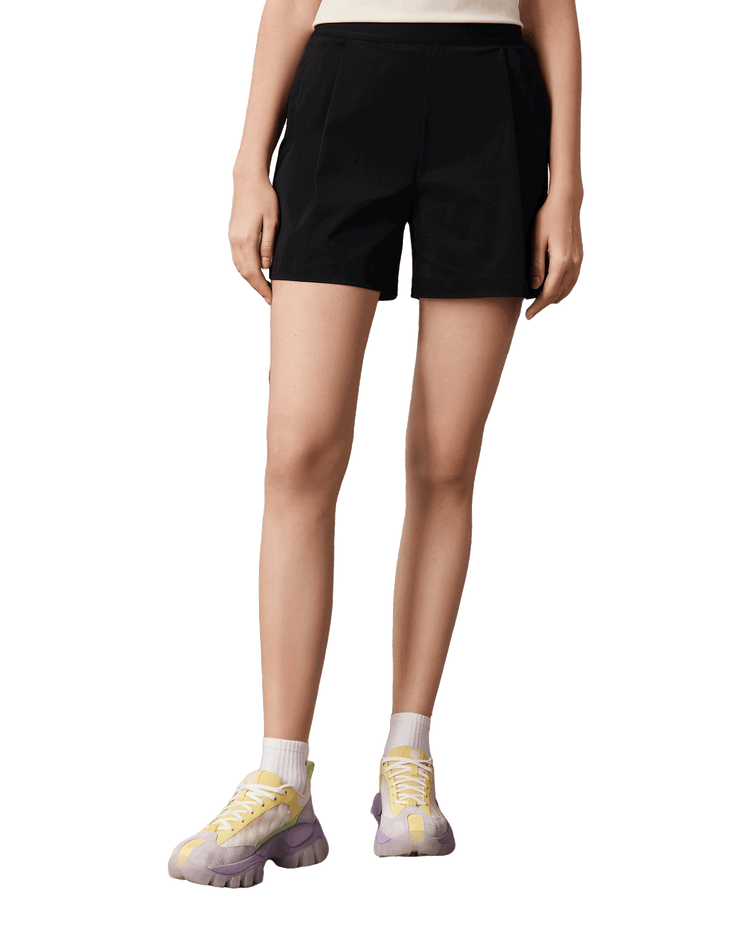 199961-008 | WOMEN'S K-SWISS LOGO SHORTS | BLACK