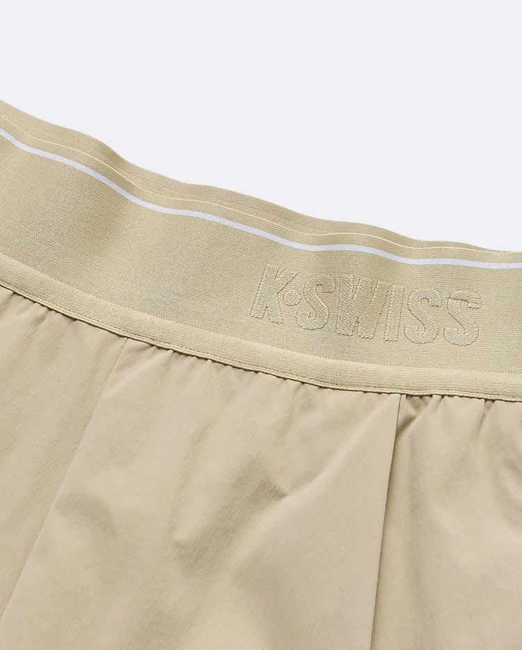 199961-200 | WOMEN'S K-SWISS LOGO SHORTS | BROWN/BROWN