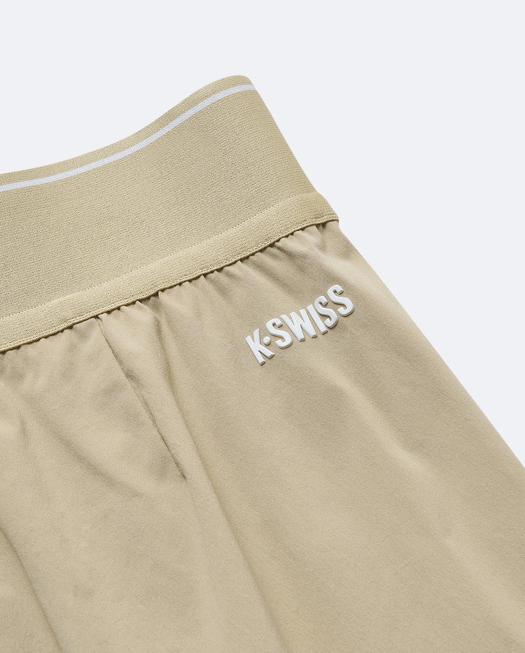 199961-200 | WOMEN'S K-SWISS LOGO SHORTS | BROWN/BROWN