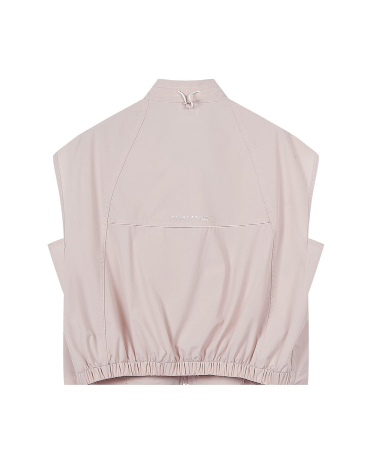 199968-689 | WOMEN'S K-SWISS LOGO LOOSE FIT VEST | WHISPER PINK/WHITE