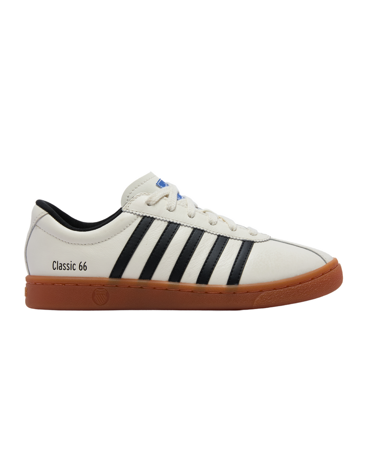 94712-114-M | WOMEN'S NEW CLASSIC 66 LEATHER SNEAKERS | TOFU/GUM/BLACK
