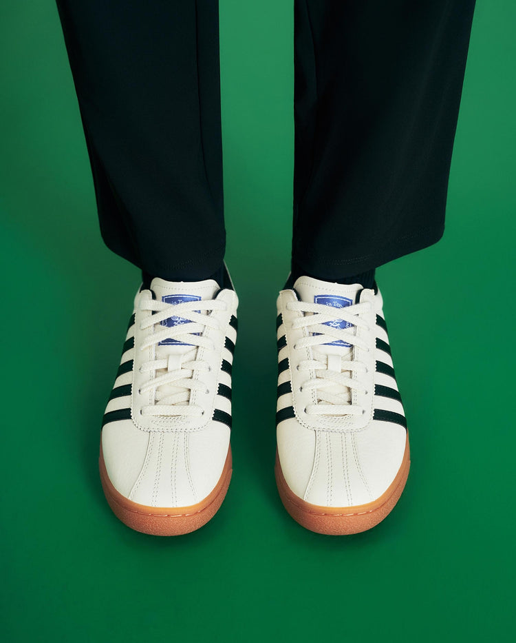 94712-114-M | WOMEN'S NEW CLASSIC 66 LEATHER SNEAKERS | TOFU/GUM/BLACK