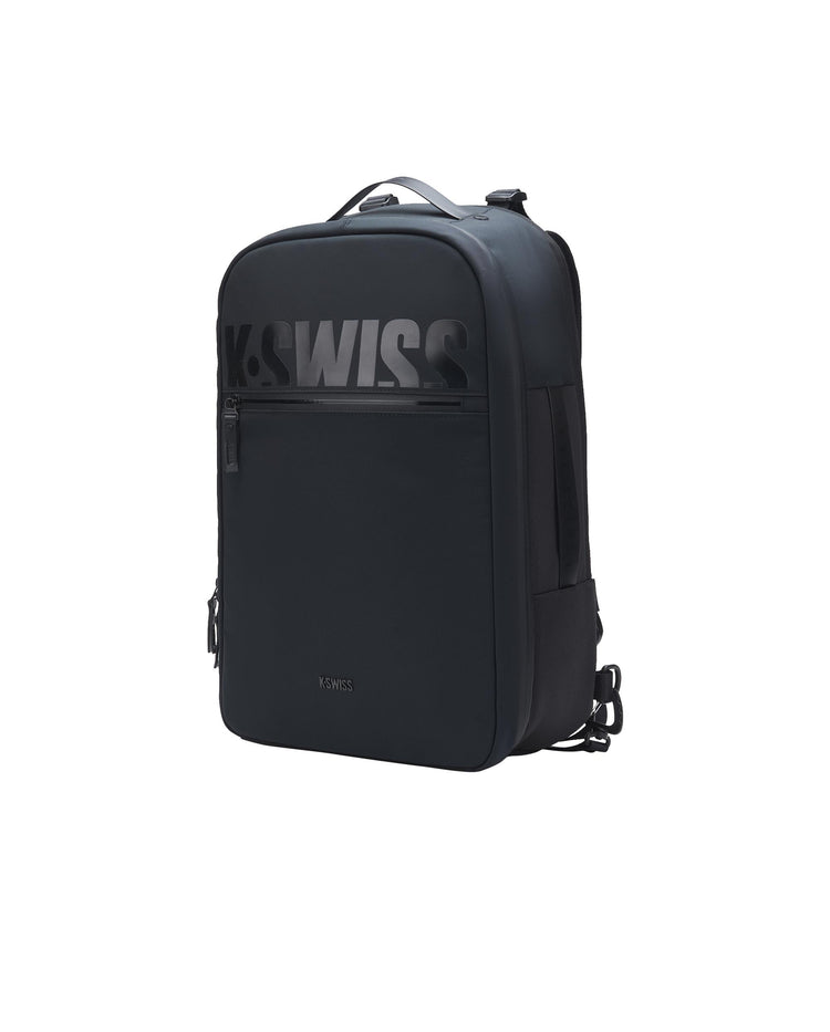 BG385-008 | UNISEX K-SWISS LOGO BACKPACK | BLACK