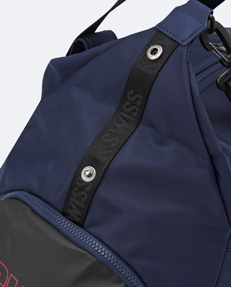 BG422-495 | K-SWISS LOGO TWO WAYS TRAVEL BAG | BLUE/MISC
