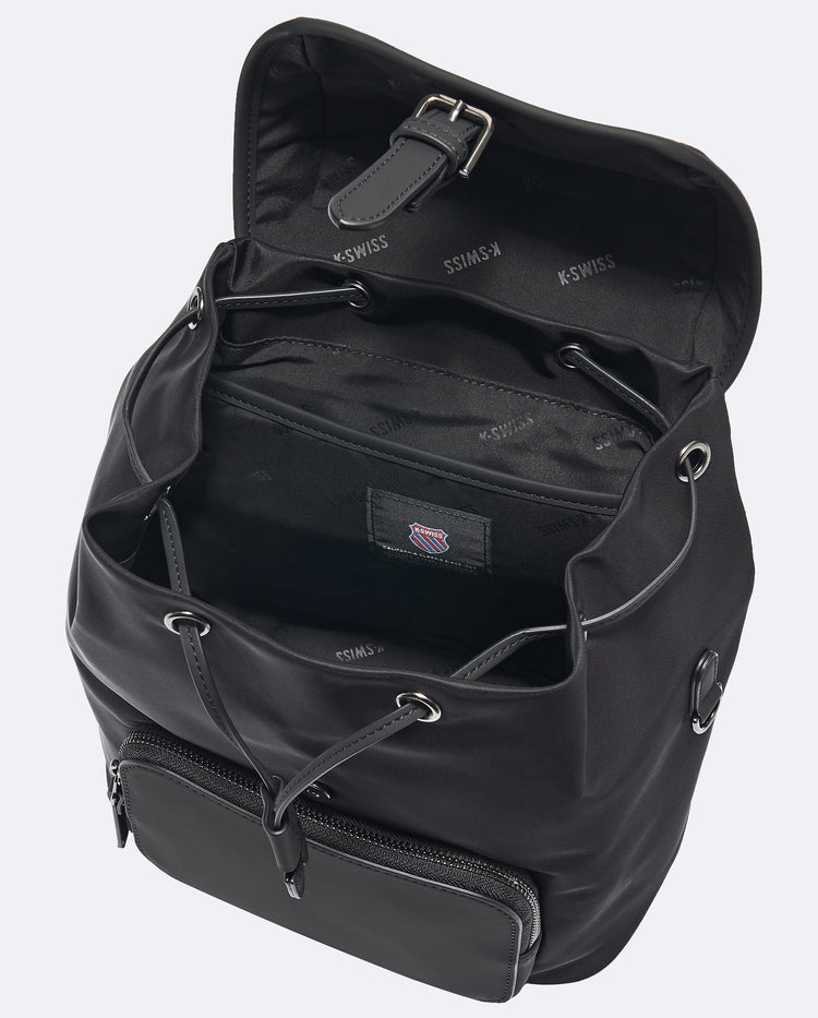 BG647-008 | K-SWISS LOGO BACKPACK | BLACK